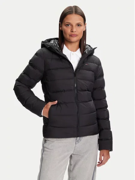 Tommy Jeans Μπουφάν πουπουλένιο μαύρο