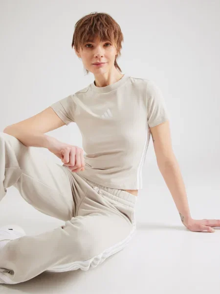 ADIDAS SPORTSWEAR Tricou funcțional Essential grej alb