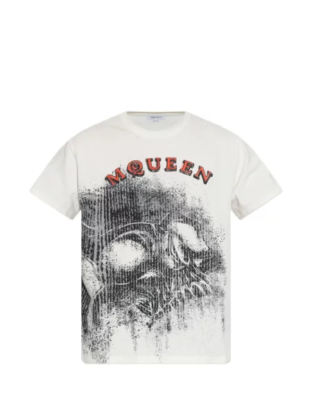 Tričko Alexander Mcqueen s potiskem bílé