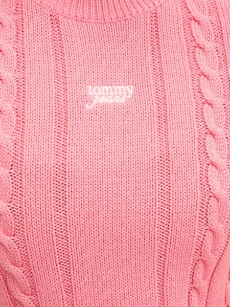 Tommy Jeans пуловер дамски от розово