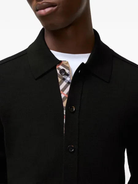 Cardigan Burberry de lână negru