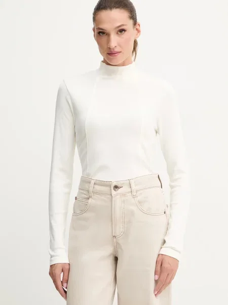 G-Star longsleeve 0 z półgolfem beżowy