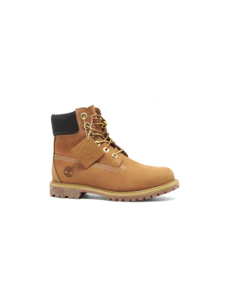 Botki Timberland skórzane na płaskim obcasie beżowe