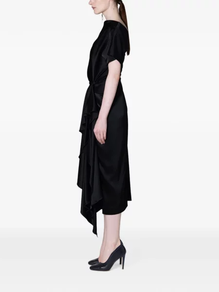 Rochie Roksanda cu volane drapată negru