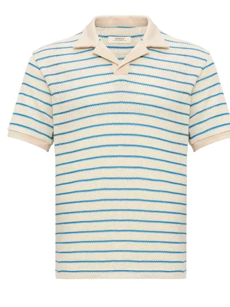 Antioch Tricou Silvio ecru / regal albastru