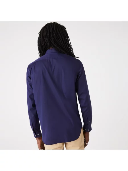 Lacoste Koszula O Regularnym Kroju Z Bawełny Premium granatowa