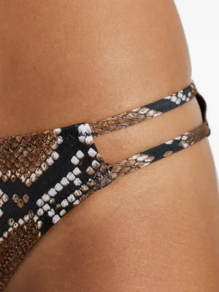 Bikini Moschino cu imagine cu model piele de șarpe maro