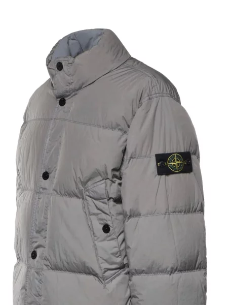 Pūkinė striukė Stone Island akmenys pilka