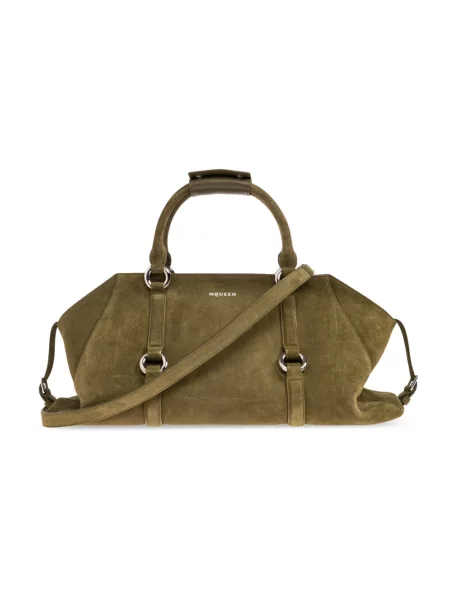 Torebka Alexander Mcqueen skórzana zielona
