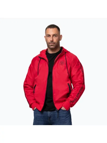 Geacă pentru bărbați Pitbull Athletic Tape Hooded red roșu