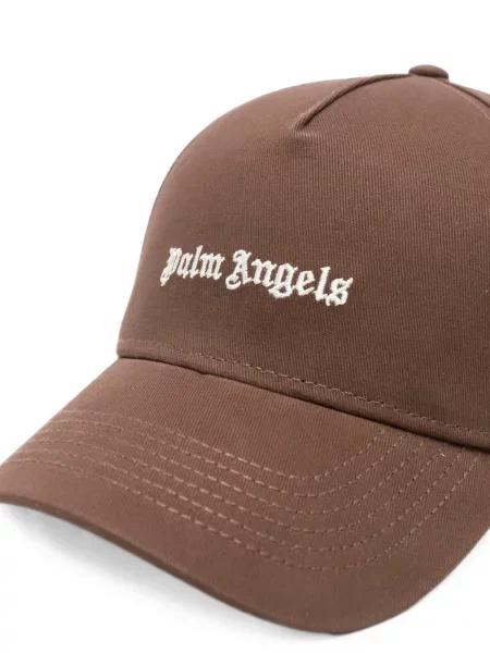 Șapcă Palm Angels cu broderie maro