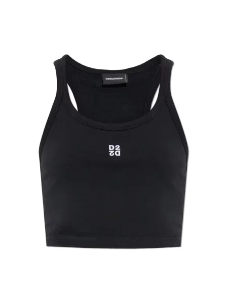 Top Dsquared2 bez rękawów czarny