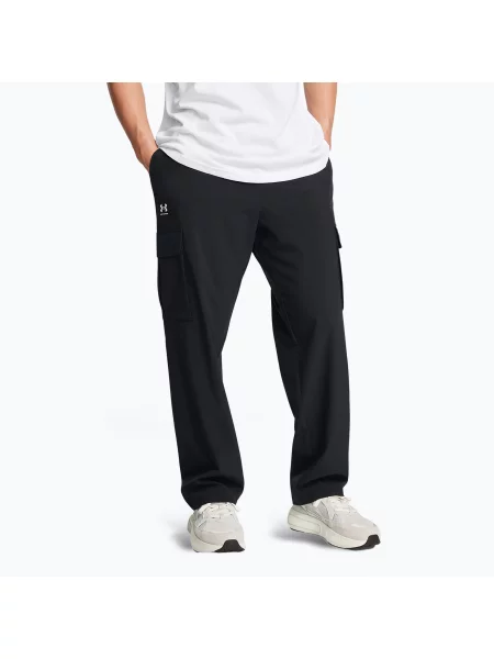 Kalhoty Under Armour Vibe Woven Cargo black/white bílé