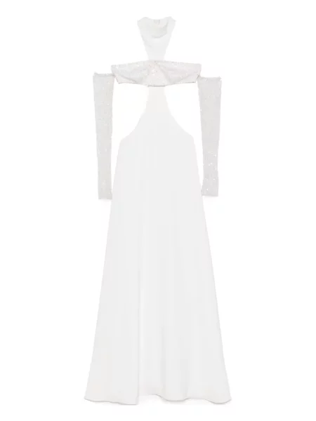Rochie Vestiaire D'un Oiseau Libre cu paiete de costum alb