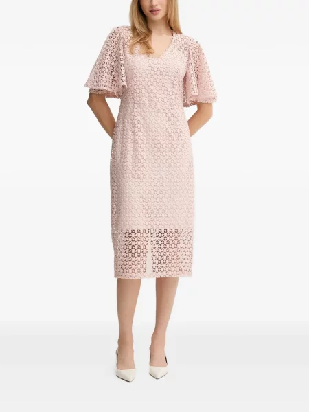 Rochie Joseph Ribkoff cu model floral din dantelă de costum roz