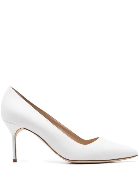 Pantofi cu toc Manolo Blahnik alb