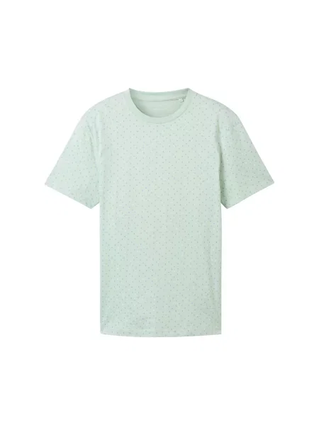 TOM TAILOR DENIM Tricou albastru deschis / verde mentă alb