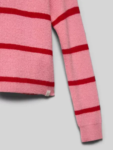 Sweter z dzianiny o kroju regular fit z mieszanki model ‘FRANCA’ Only różowy