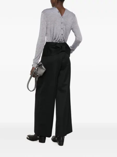 Pantaloni Simone Rocha cu funde negru