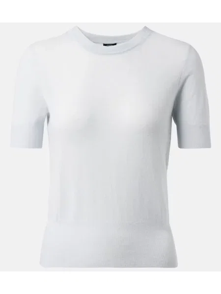 Top Joseph din cașmir albastru