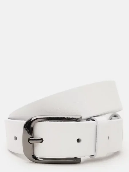 Кожаный ремень Borsa Leather белый