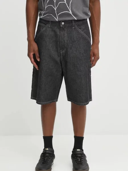 NEIGHBORHOOD pantaloni scurți jeans denim painter short pants negru