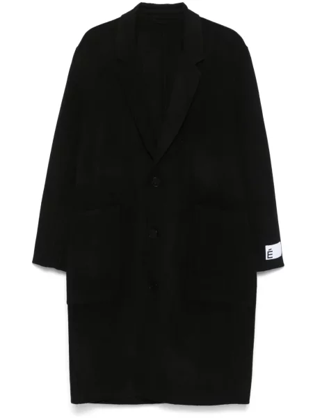 Palton études de lână negru