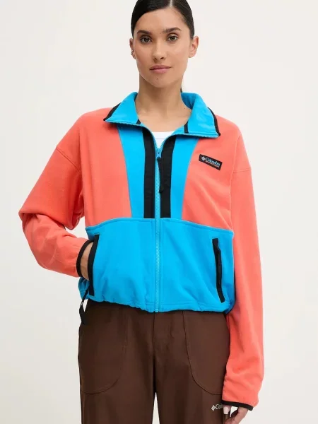 Columbia bluza polarowa Backbowl II FZ Fleece wzorzysta niebieski