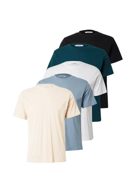 ABOUT YOU Tricou Peter bej / turcoaz negru