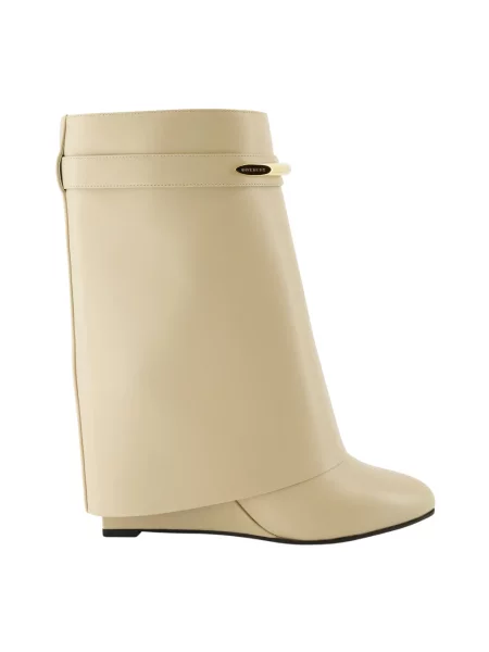 Buty do kostki Givenchy skórzane beżowe