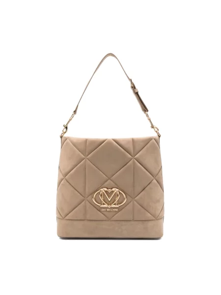 Torebka Love Moschino pikowana beżowa