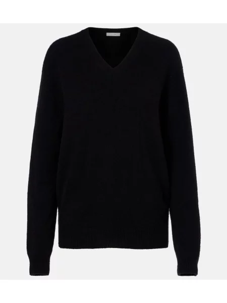 Top The Row din cașmir negru