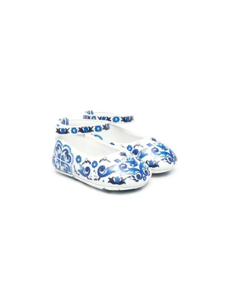 Balerinki dziecięce Dolce And Gabbana niebieskie