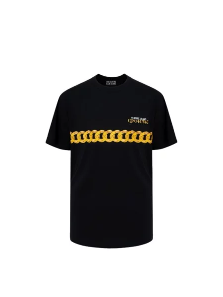 Koszulka Versace Jeans Couture z autografem czarna