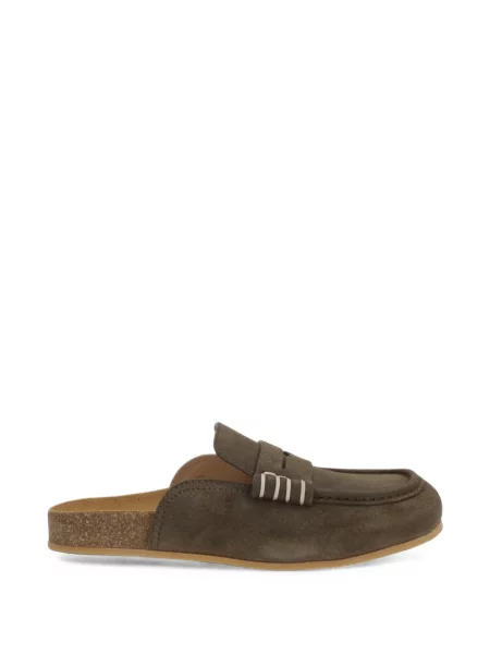 Papuci tip mules Jw Anderson din piele de căprioară maro