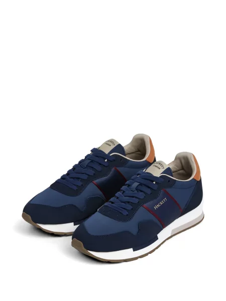 Sneakerși Hackett din piele de căprioară albastru