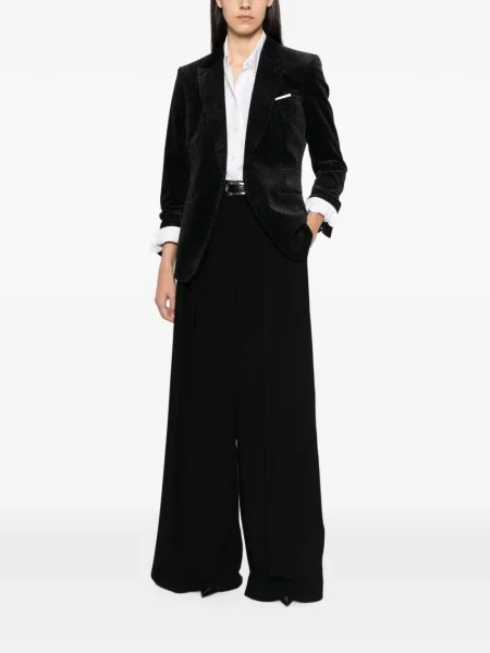 Sacou Tom Ford de catifea cu buline negru