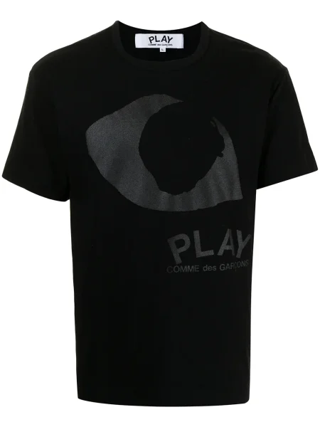 Tricou Comme Des Garcons Play cu imagine negru