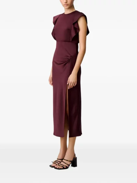 Rochie maxi Claudie Pierlot din satin roșu