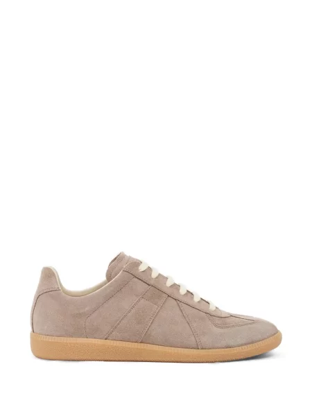Sneakerși Maison Margiela din piele de căprioară maro