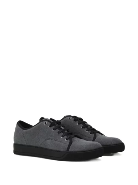 Sneakerși Lanvin cu șireturi din dantelă gri