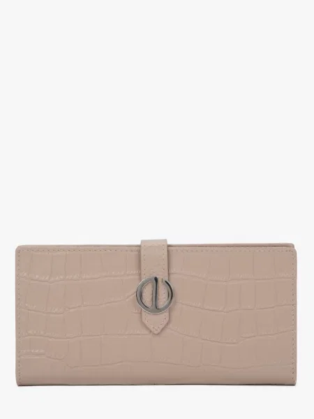 Кожаный кошелек Estro бежевый