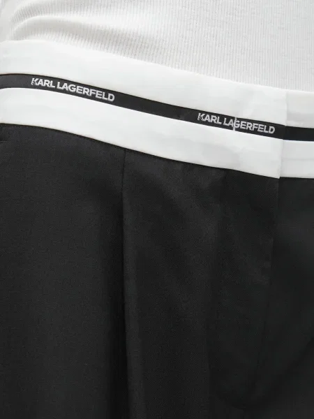 Karl Lagerfeld Pantaloni cutați ESSENTIAL / alb negru