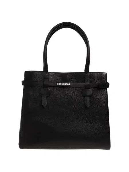Geanta de piele Dsquared2 din piele negru