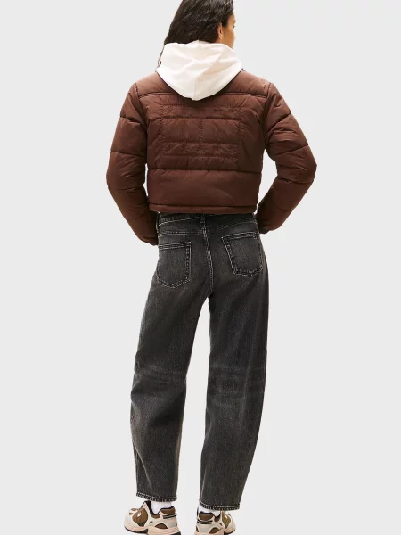 Джинсова куртка Tommy Jeans коричнева