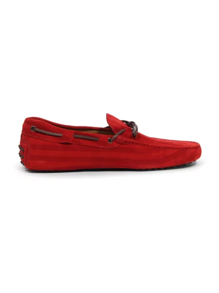 Półbuty Tod's zamszowe czerwone