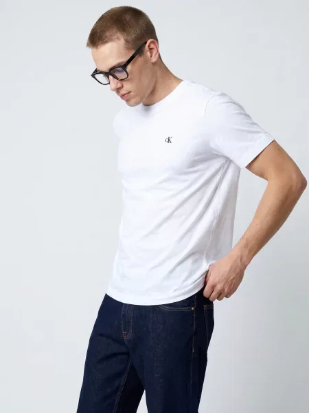 Tricou Calvin Klein Jeans alb