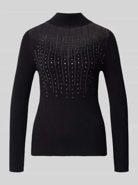Sweter o kroju slim fit z mieszanki Apricot czarny