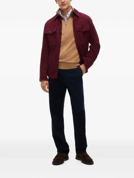 Pulover Tommy Hilfiger cu broderie maro
