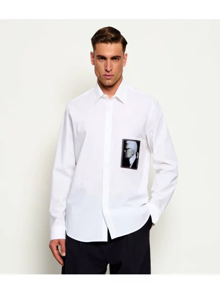 Karl Lagerfeld Cămașă | Relaxed fit alb
